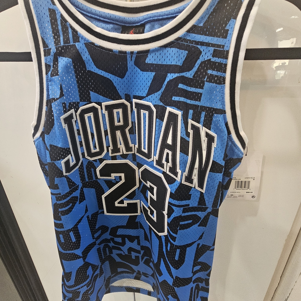 Jordan Blue and Black Graphic Jersey